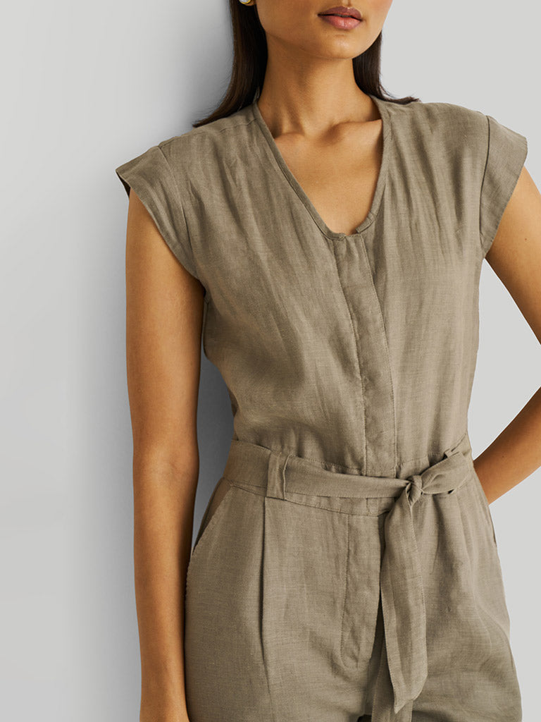 Evening Chai Green Jumpsuit JUMPSUITS Reistor