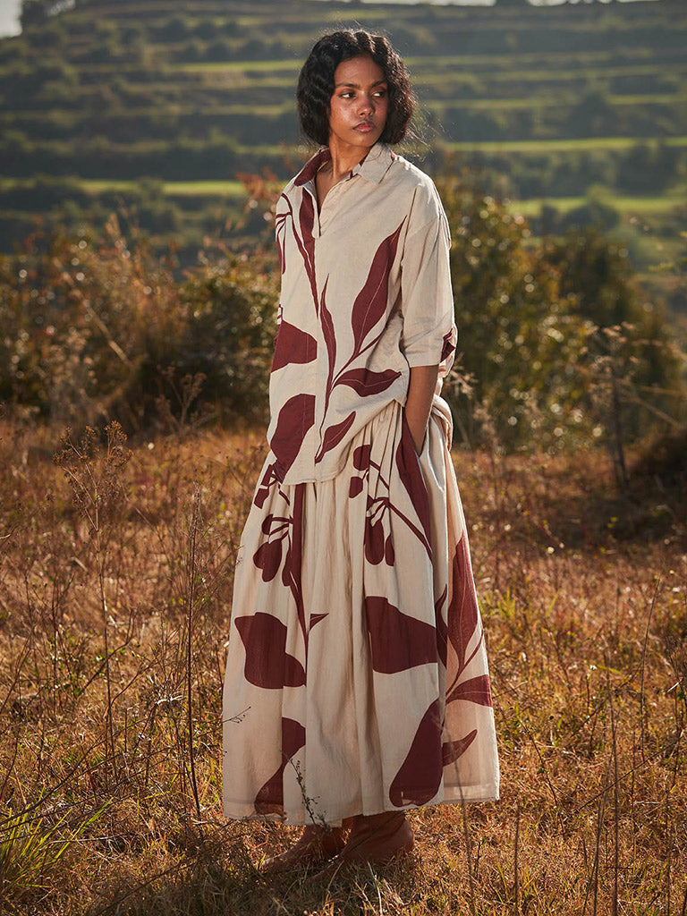 Burnt Sienna Top TOPS KHARA KAPAS