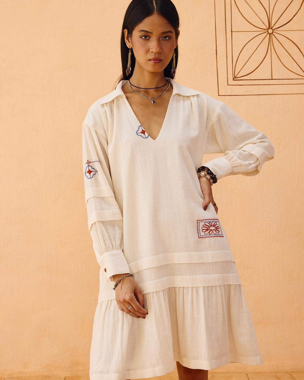Flower Frame Organic Cotton Dress DRESSES SUI