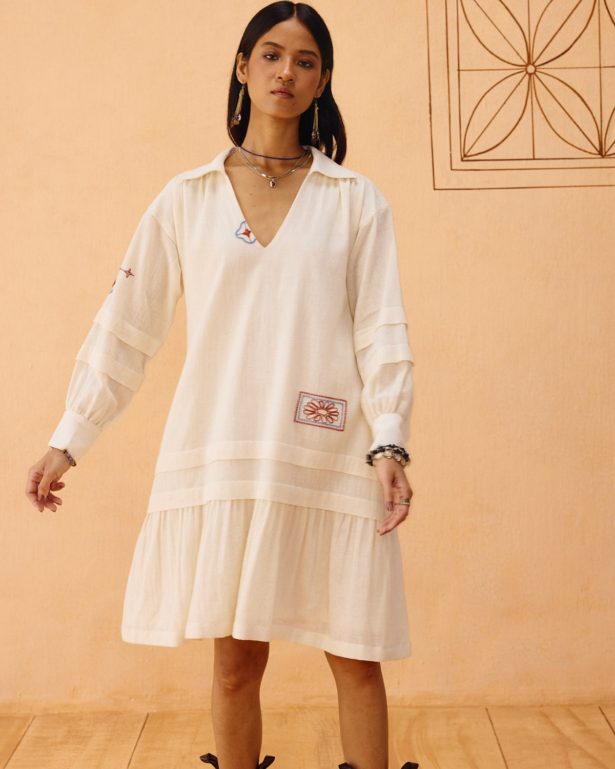 Flower Frame Organic Cotton Dress DRESSES SUI