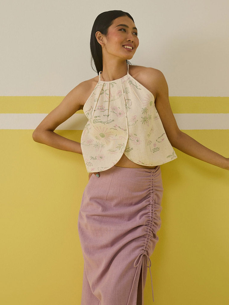 Garden Of Joy Halter Neck Top TOPS SUI