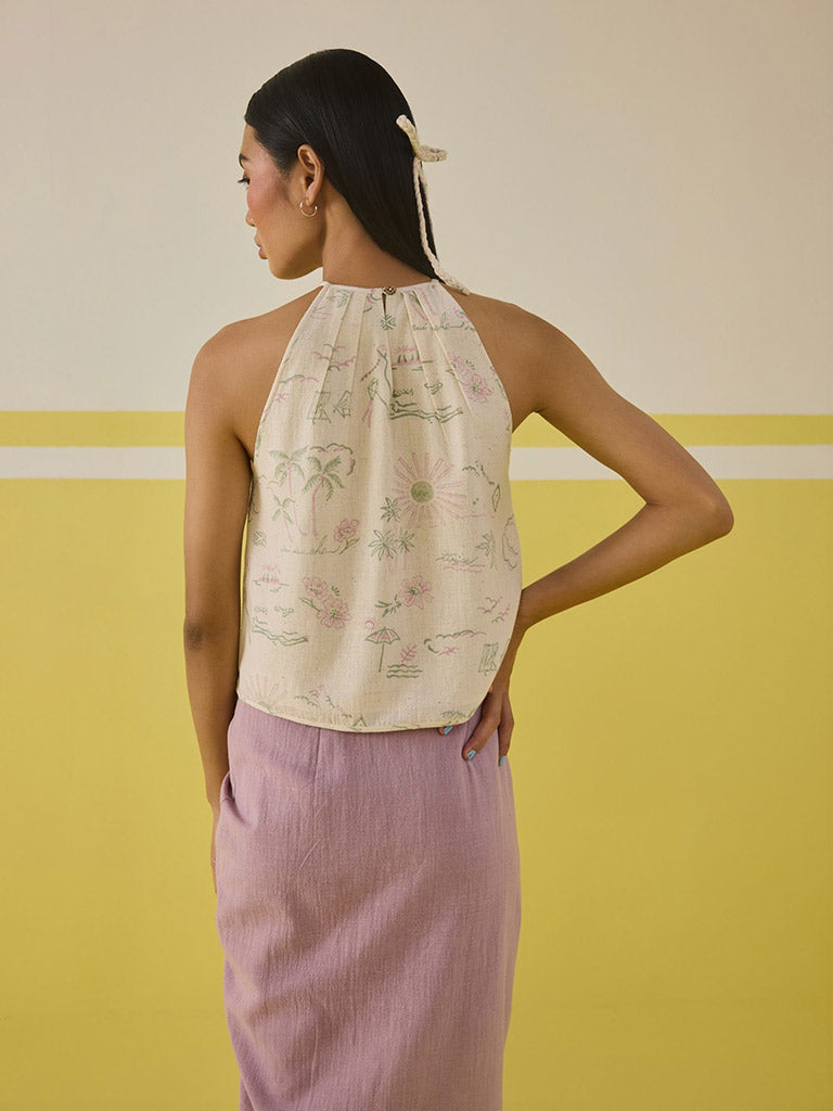 Garden Of Joy Halter Neck Top TOPS SUI