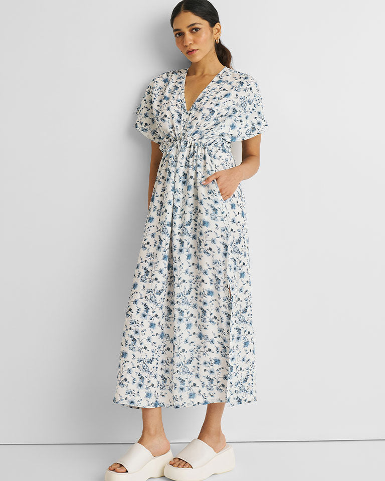 Gathered Maxi Dress DRESSES Reistor