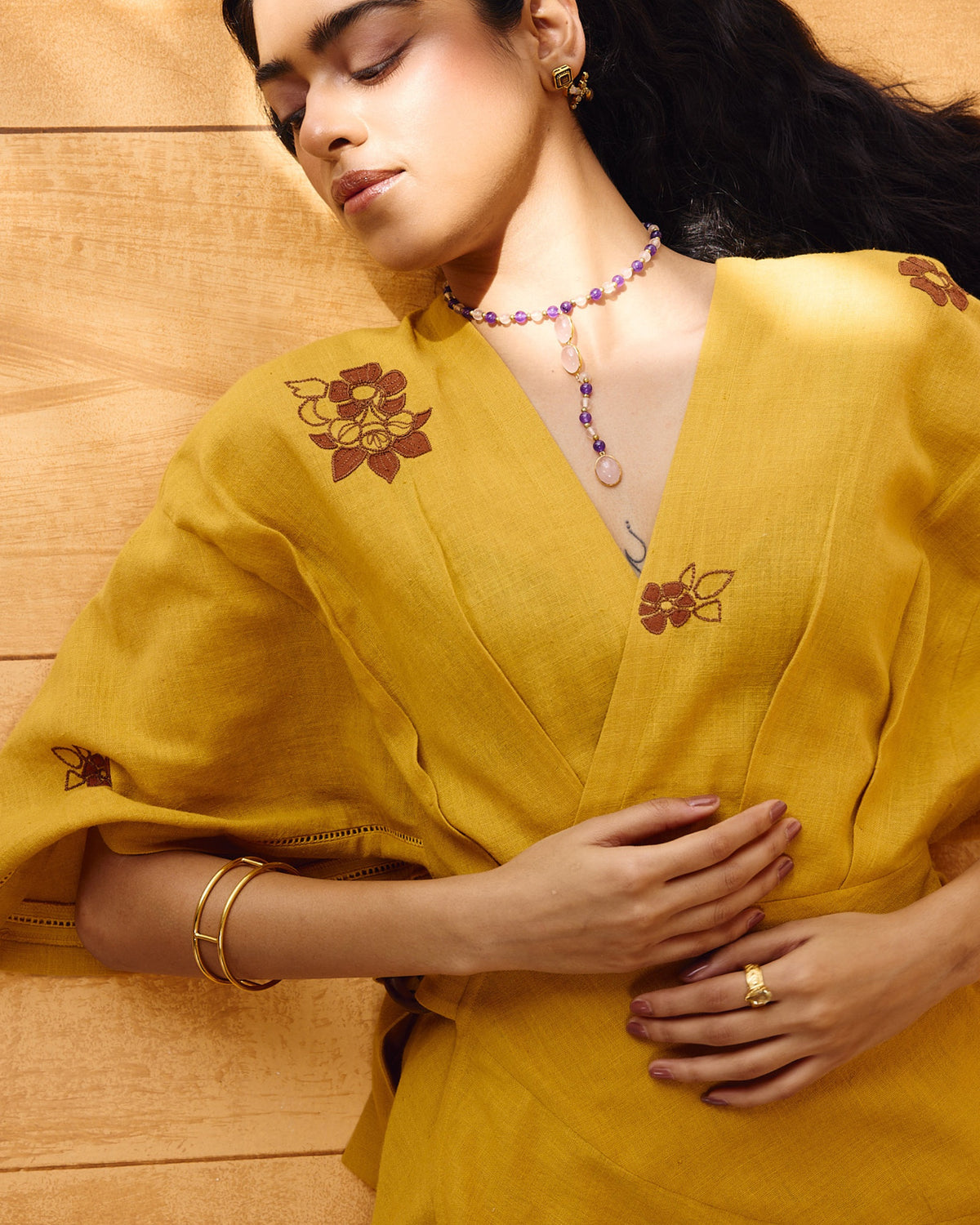 Glowing Garden Wrap Dress DRESSES SUI