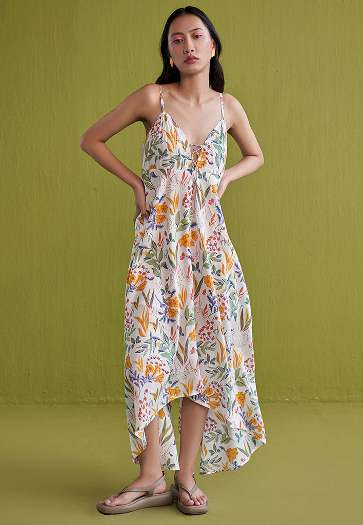 Golden Garden Lyocell Maxi Dress DRESSES SUI