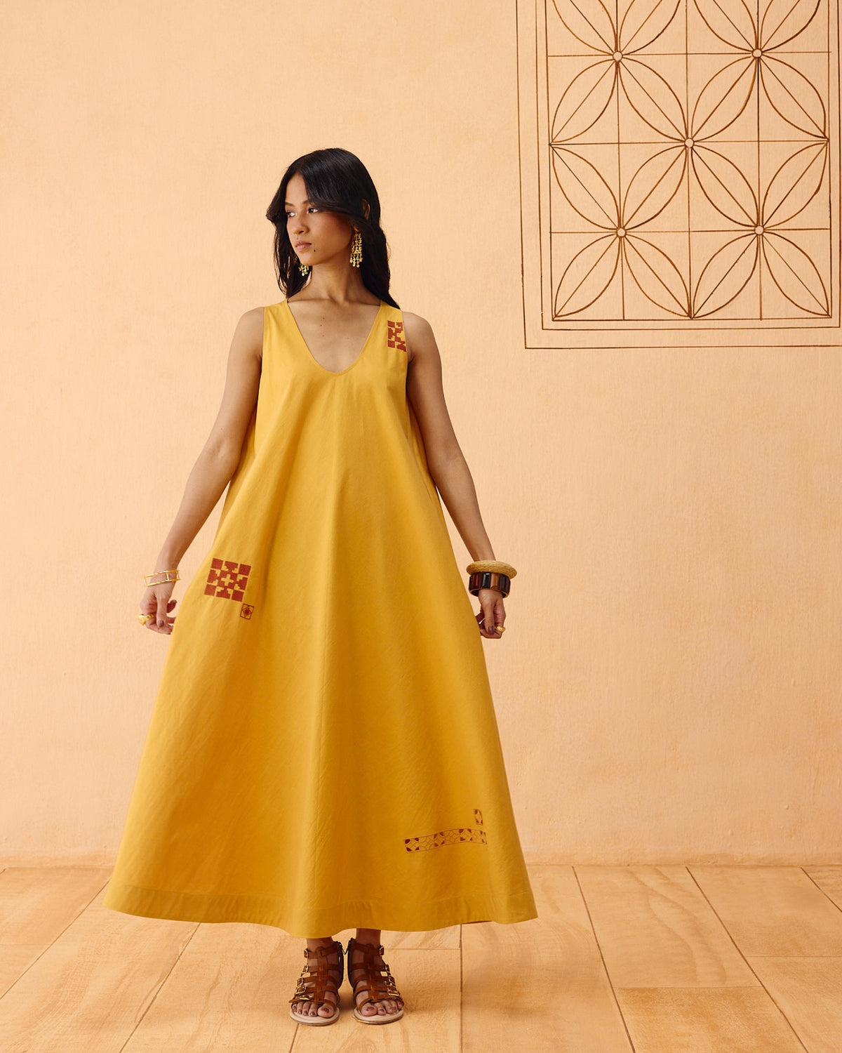 Golden Ghar Organic Cotton Maxi Dress DRESSES SUI