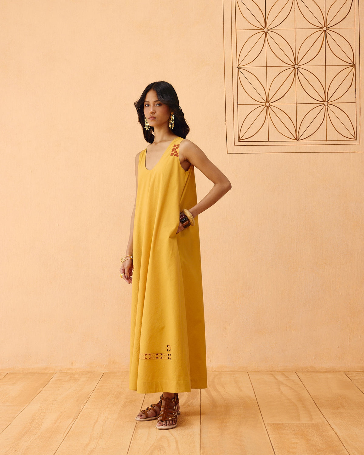 Golden Ghar Organic Cotton Maxi Dress DRESSES SUI