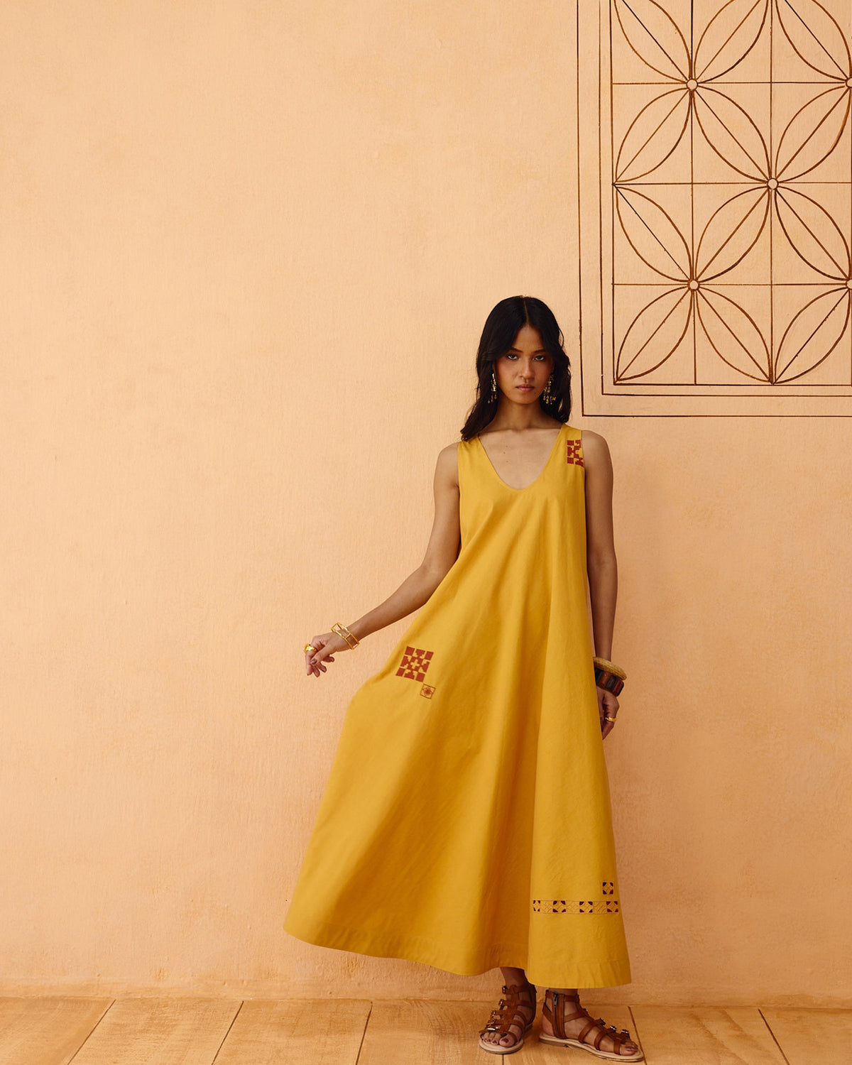 Golden Ghar Organic Cotton Maxi Dress DRESSES SUI