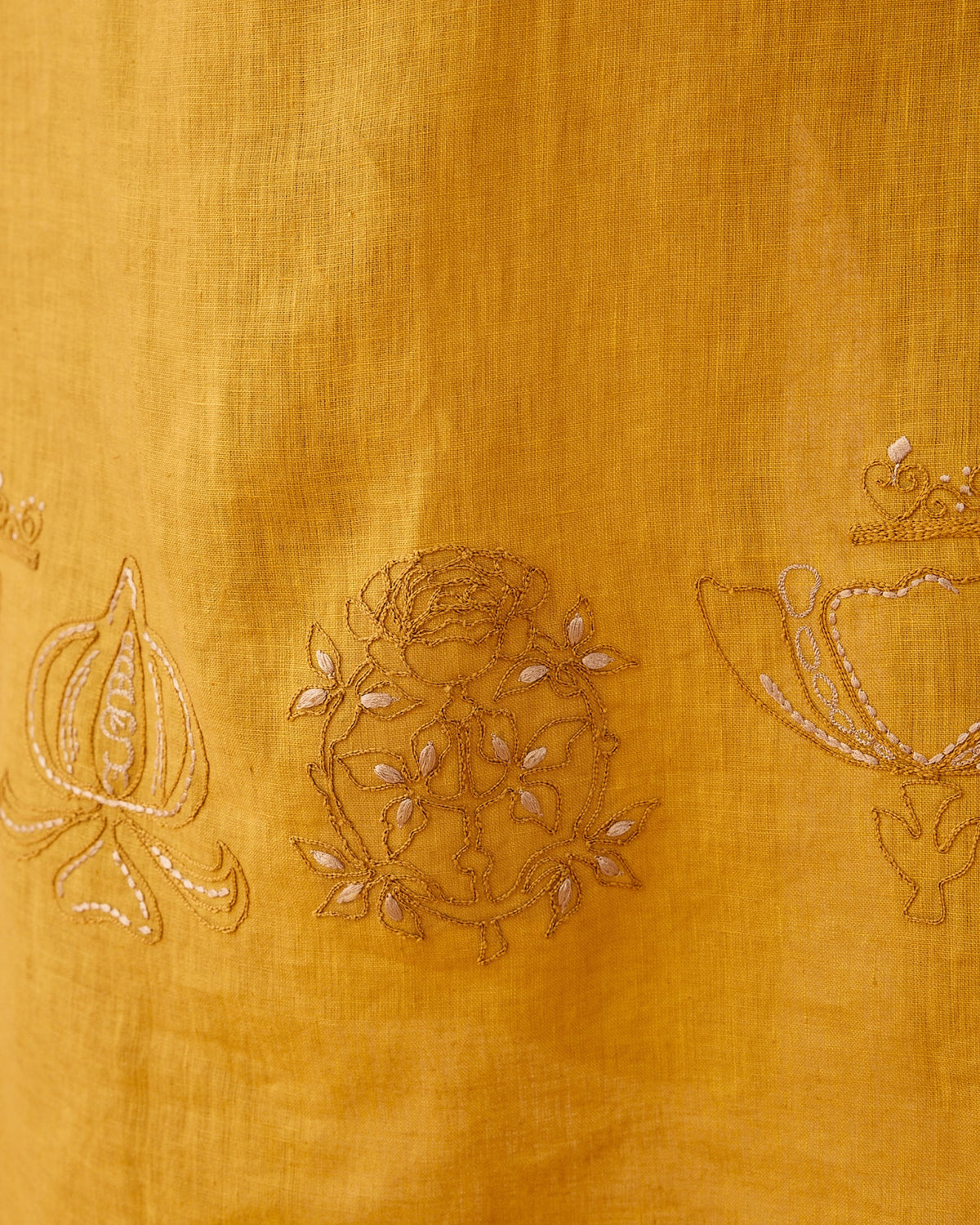 Golden Palm Linen Dress DRESSES SUI