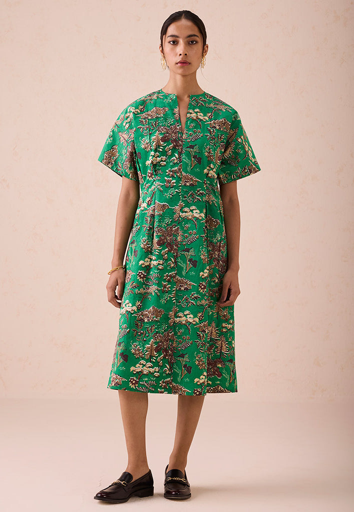 Green Fields Midi Dress DRESSES SUI