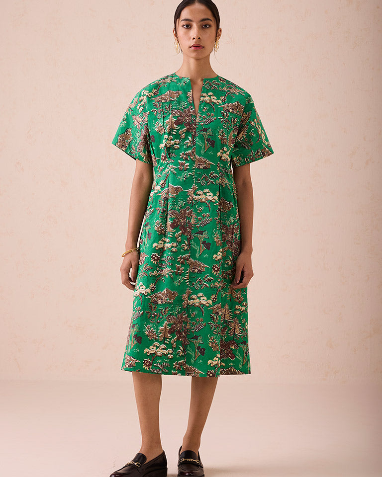 Green Fields Midi Dress DRESSES SUI