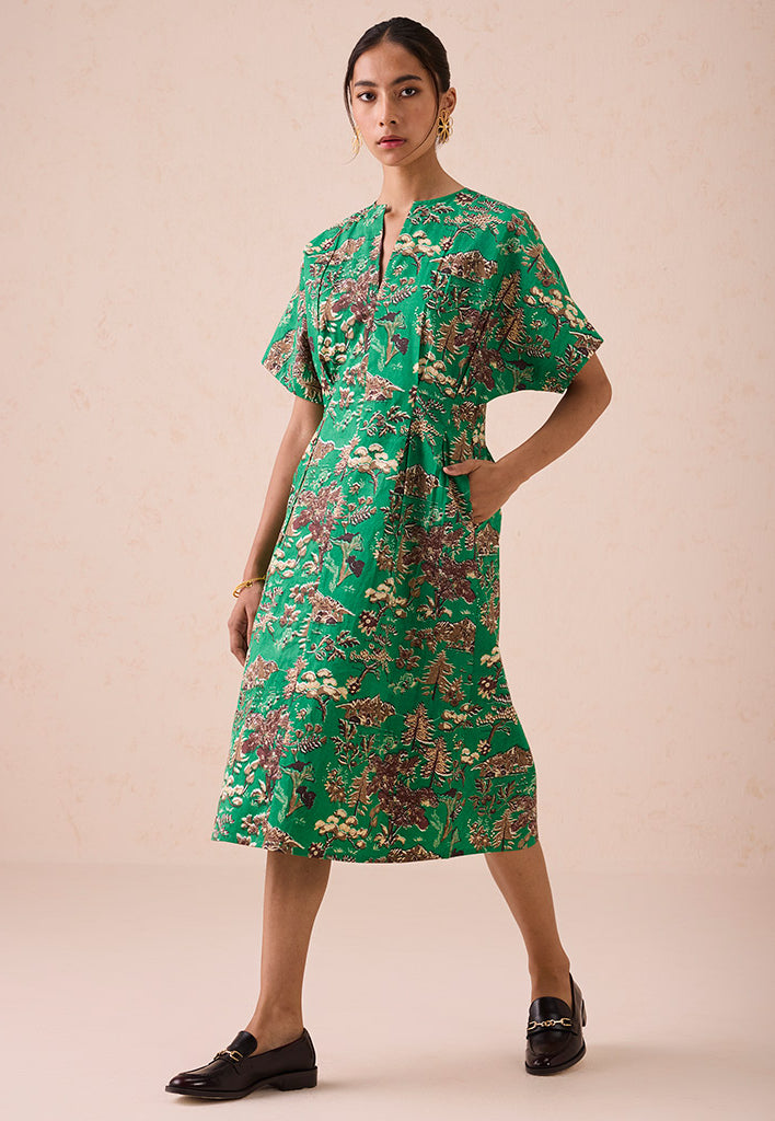 Green Fields Midi Dress DRESSES SUI