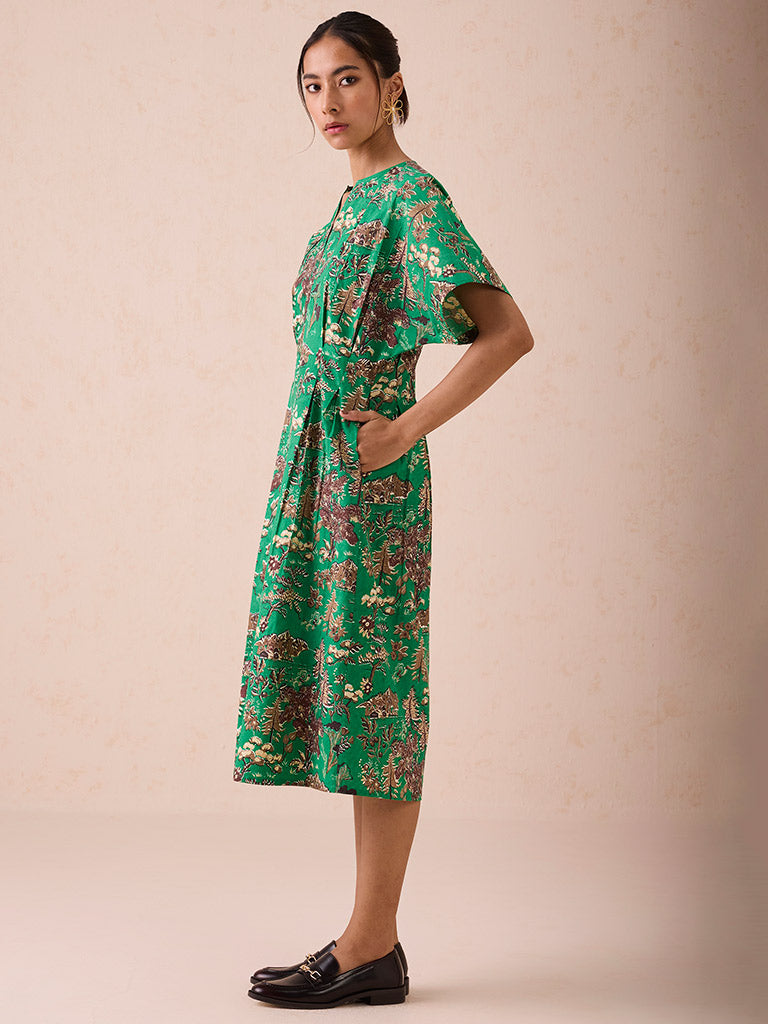 Green Fields Midi Dress DRESSES SUI