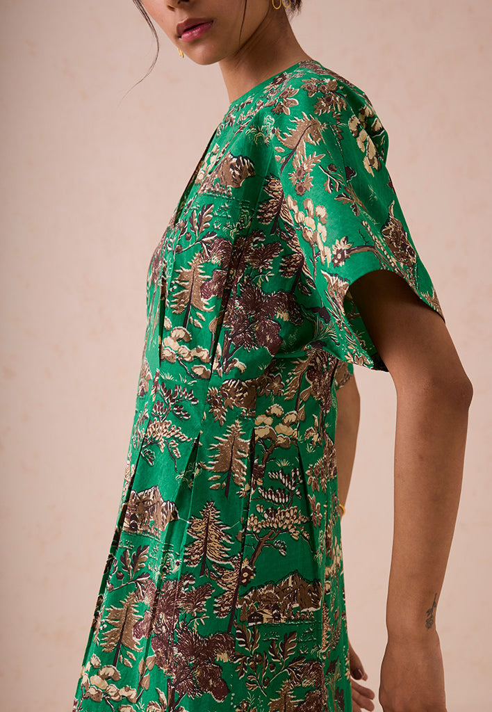 Green Fields Midi Dress DRESSES SUI