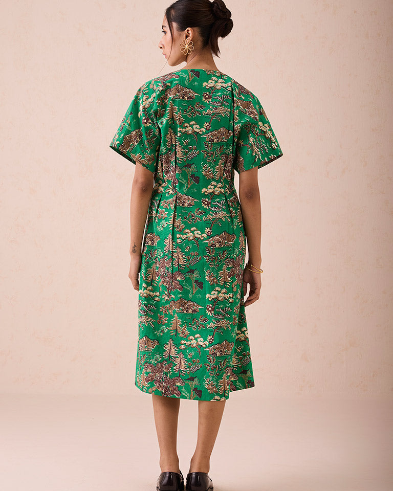 Green Fields Midi Dress DRESSES SUI
