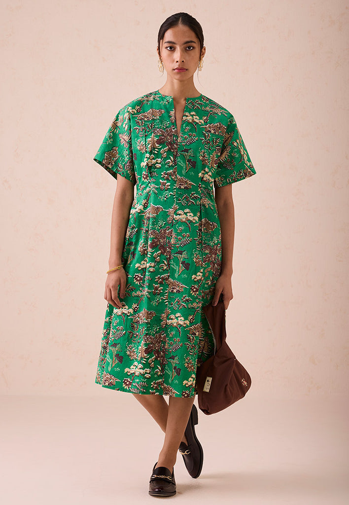 Green Fields Midi Dress DRESSES SUI