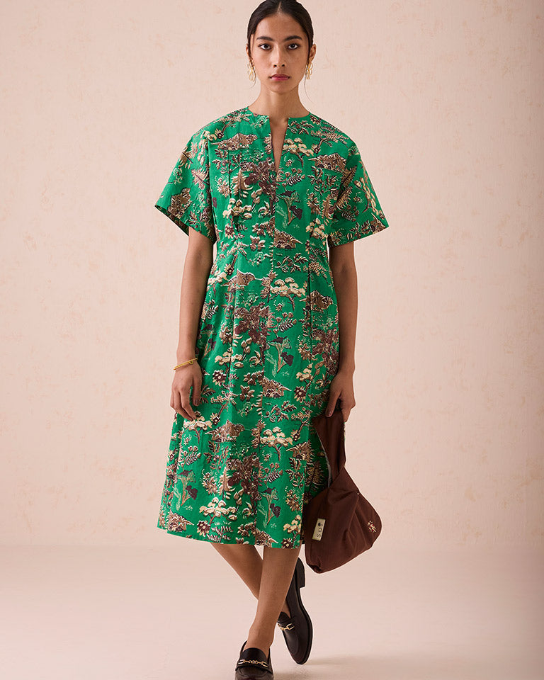 Green Fields Midi Dress DRESSES SUI