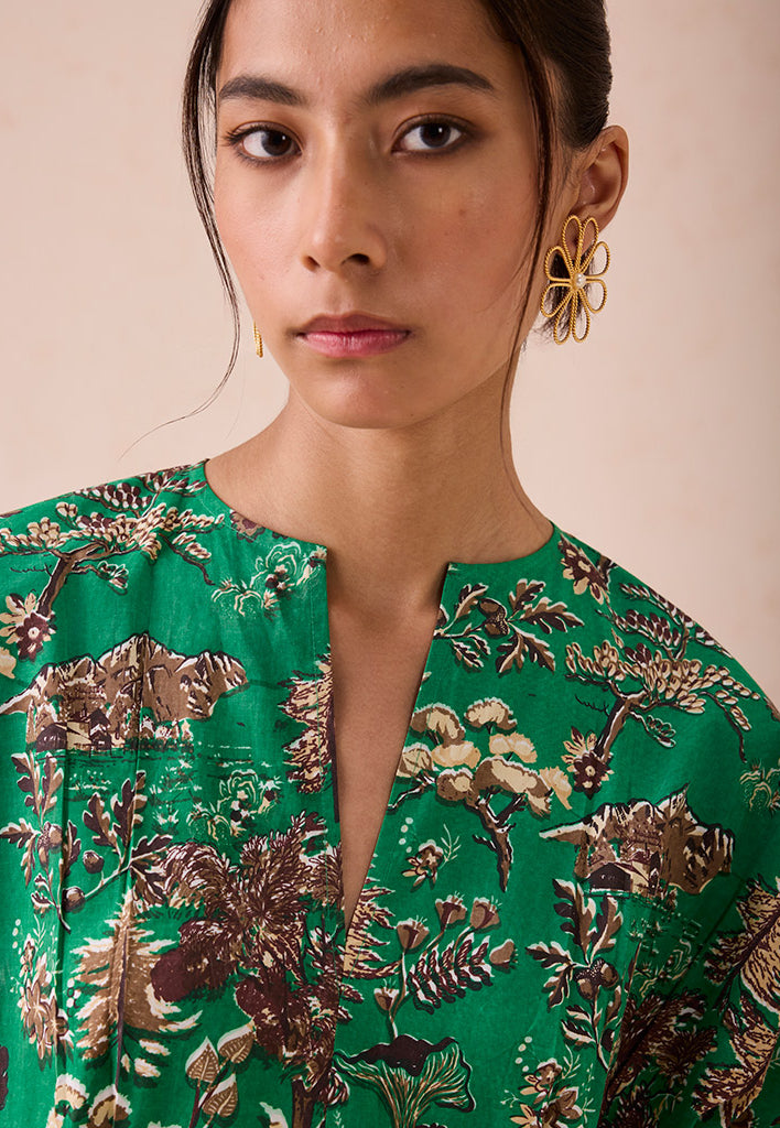 Green Fields Midi Dress DRESSES SUI