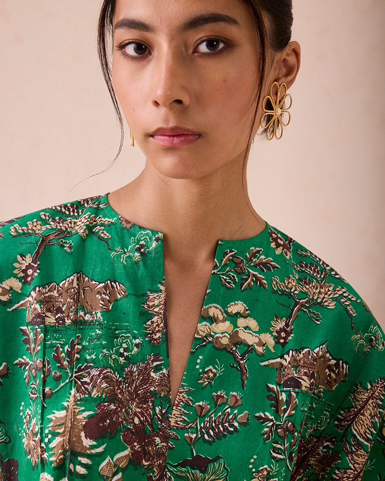 Green Fields Midi Dress DRESSES SUI
