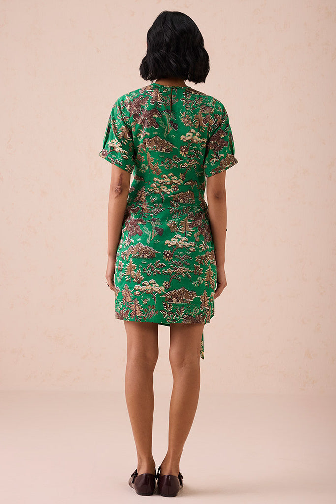Green Fields Wrap Dress DRESSES SUI
