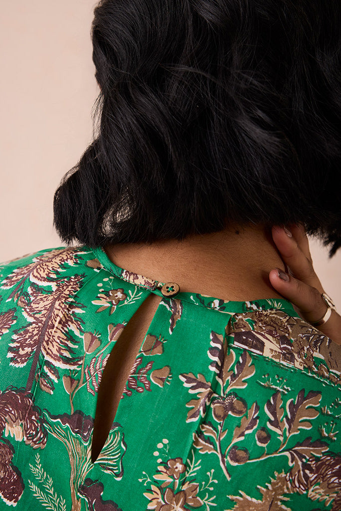 Green Fields Wrap Dress DRESSES SUI