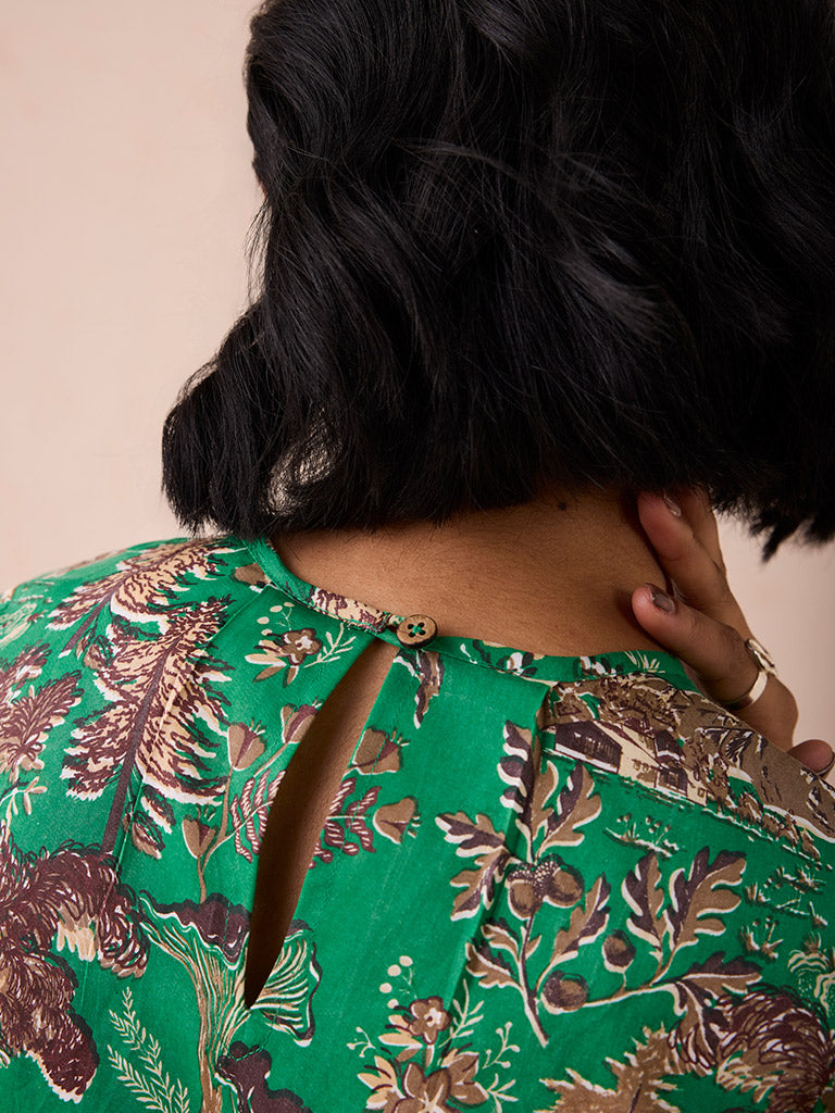 Green Fields Wrap Dress DRESSES SUI