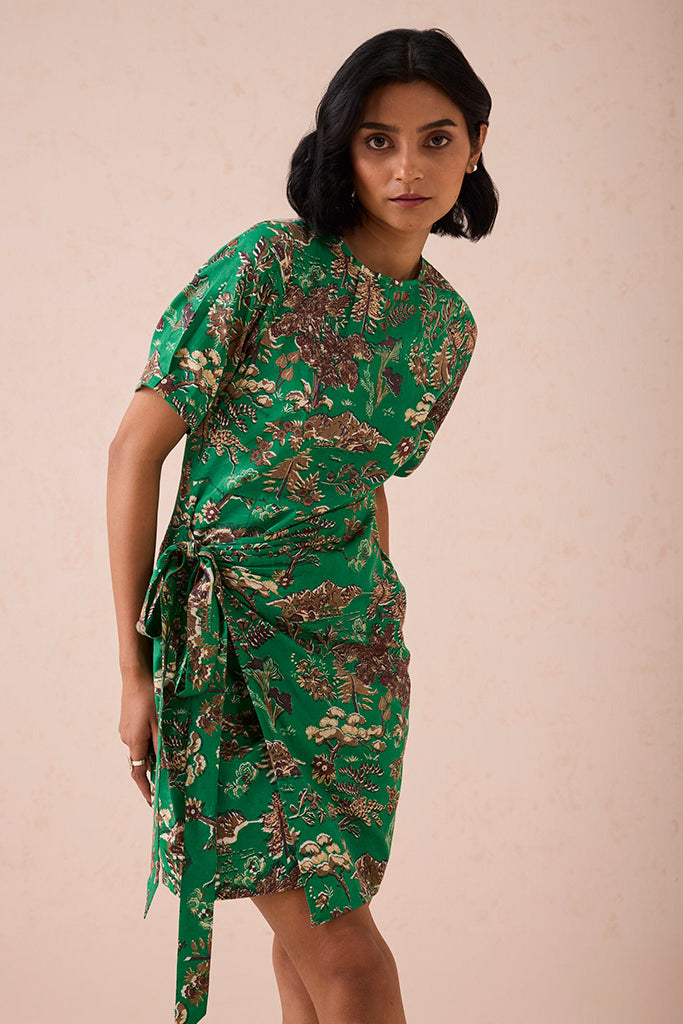 Green Fields Wrap Dress DRESSES SUI
