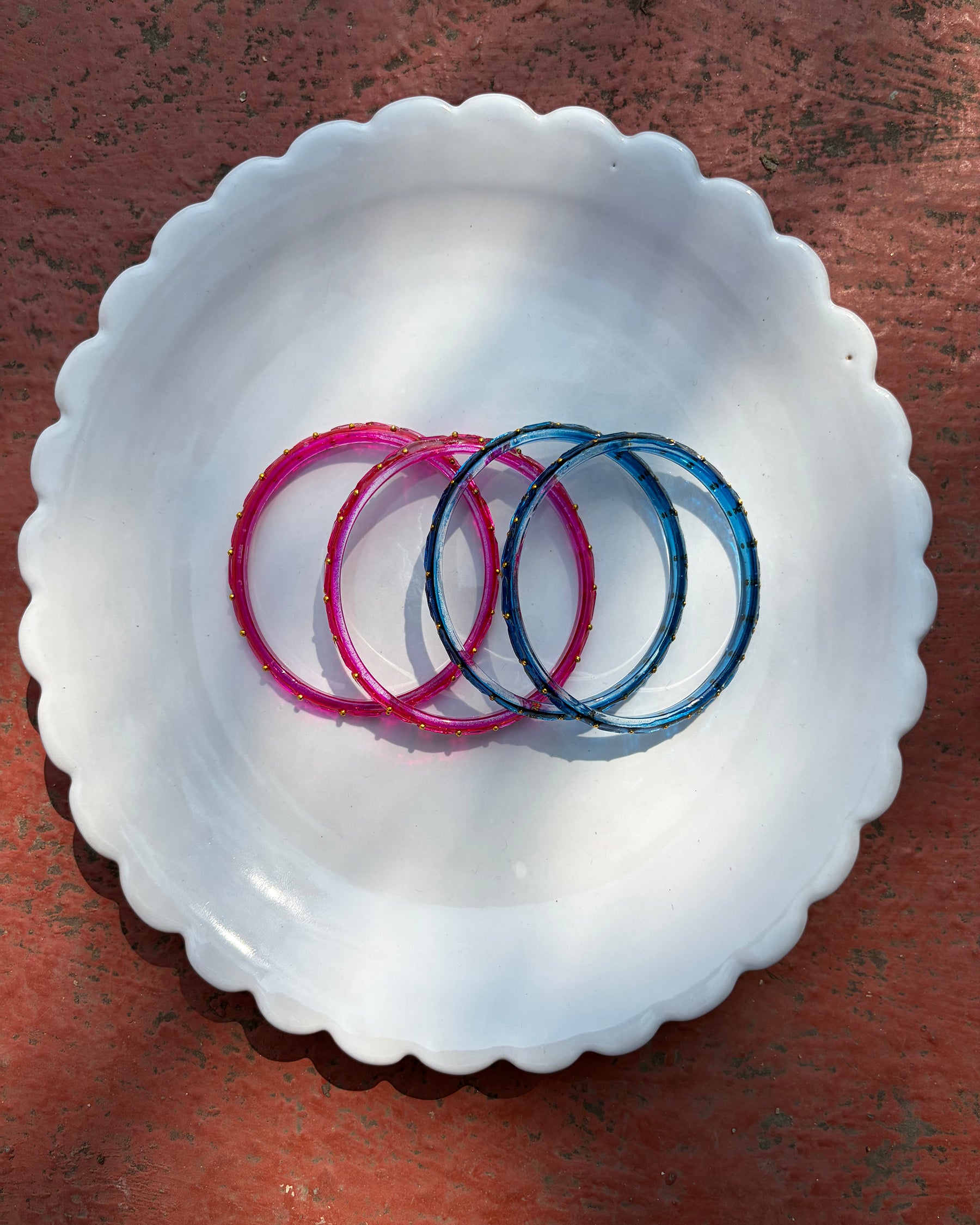 Arm Candy Pink & Blue Bangle Set ACCESSORIES IKKIVI