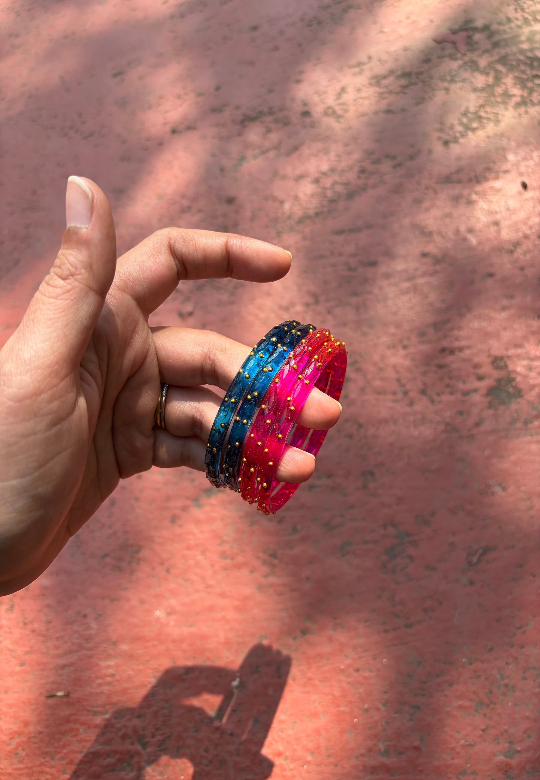 Arm Candy Pink & Blue Bangle Set ACCESSORIES IKKIVI