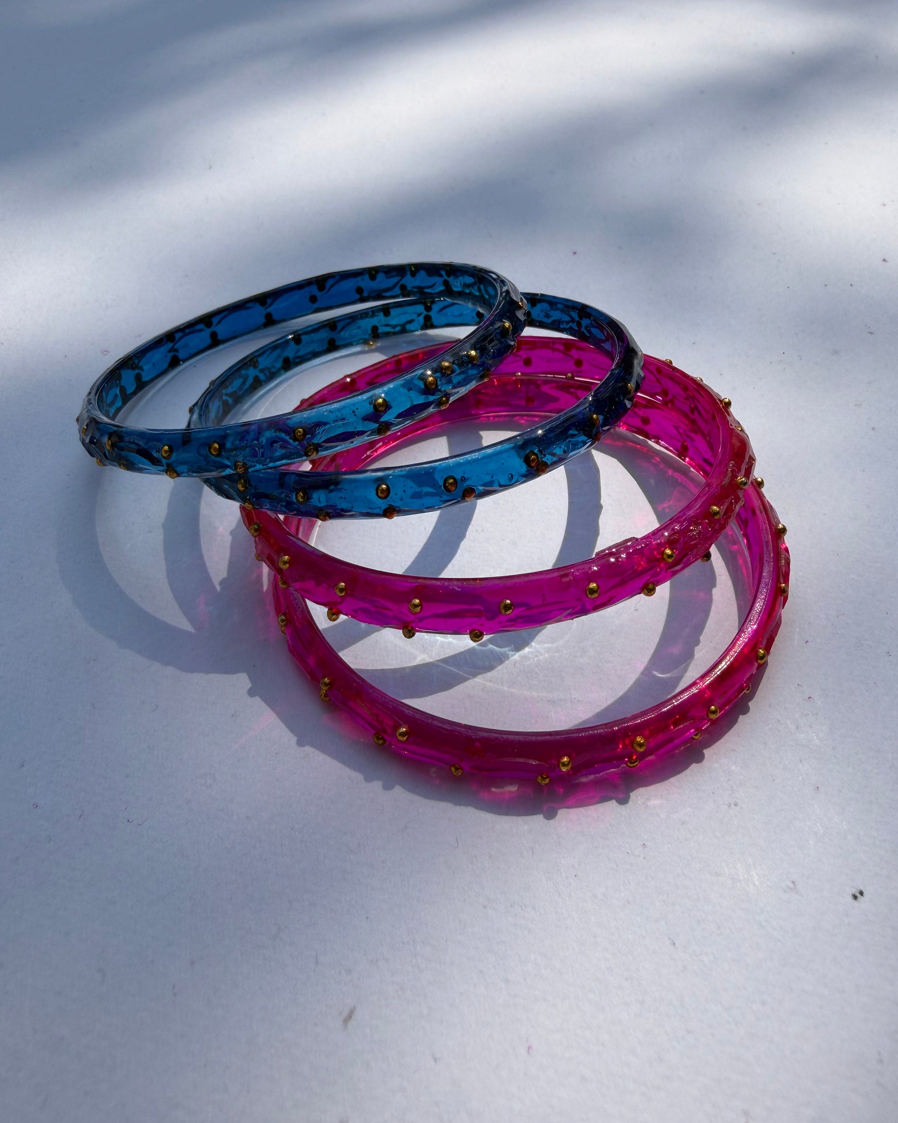 Arm Candy Pink & Blue Bangle Set ACCESSORIES IKKIVI