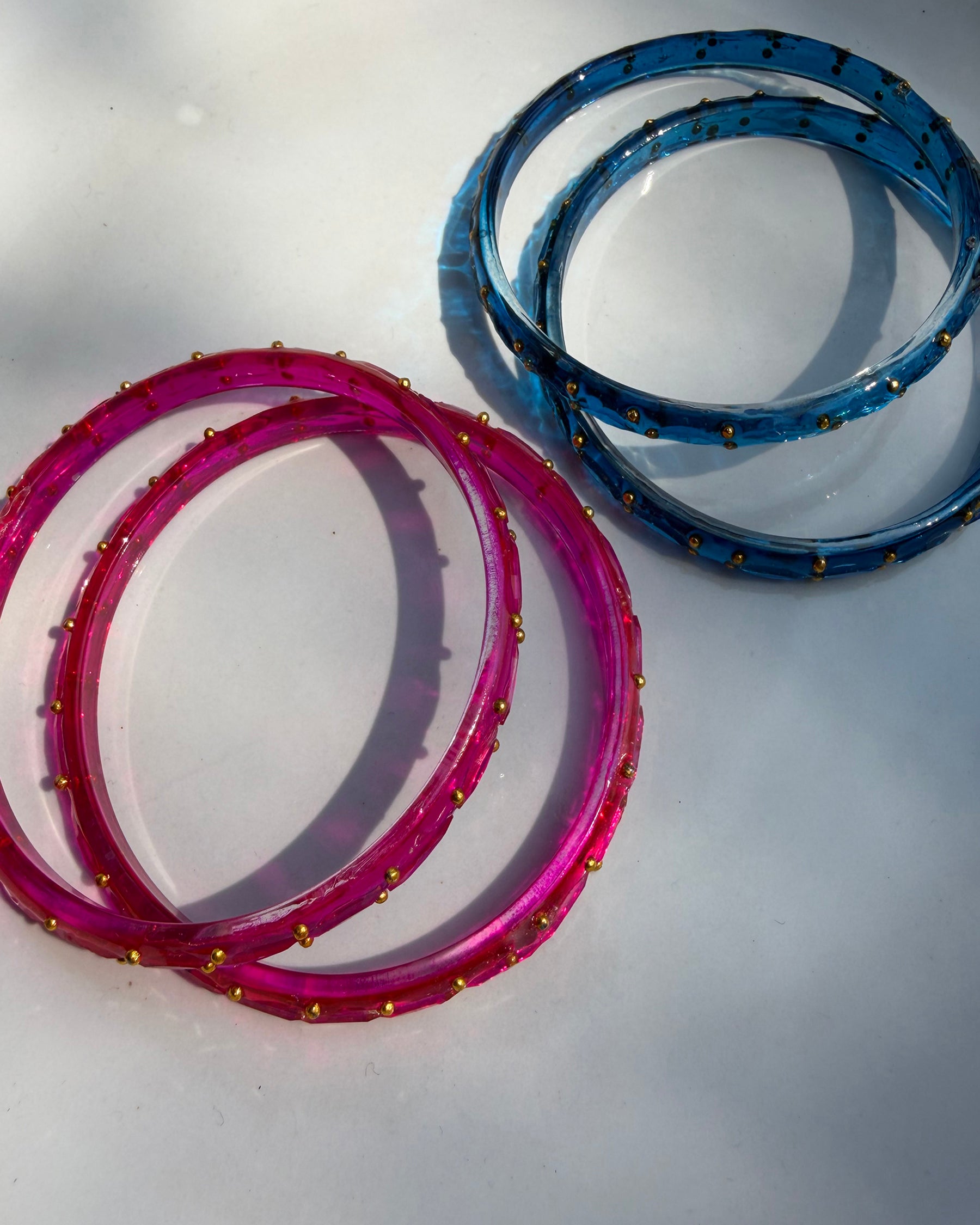 Arm Candy Pink & Blue Bangle Set ACCESSORIES IKKIVI