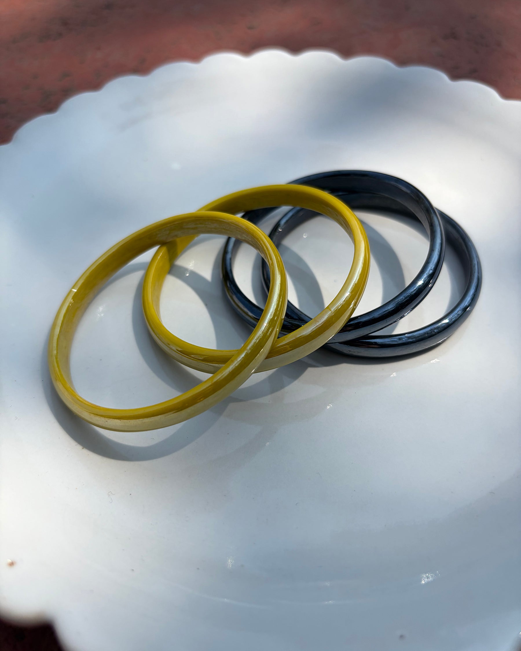Candyman Yellow and Black Bangle Set ACCESSORIES IKKIVI