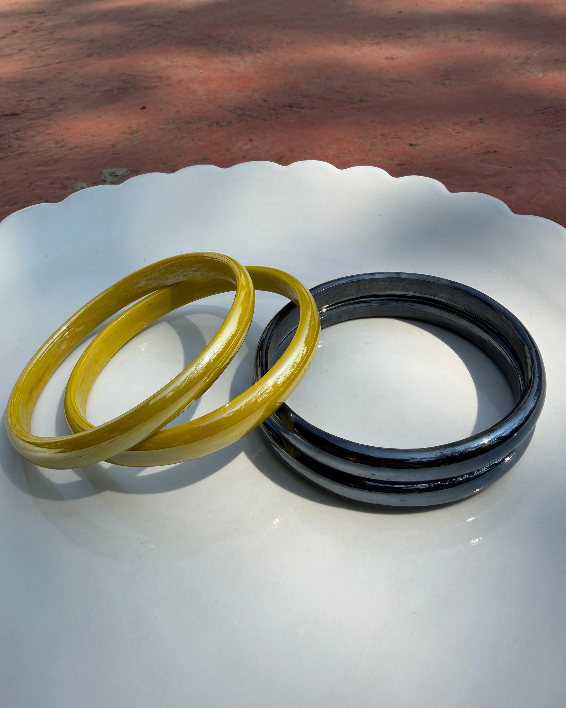 Candyman Yellow and Black Bangle Set ACCESSORIES IKKIVI