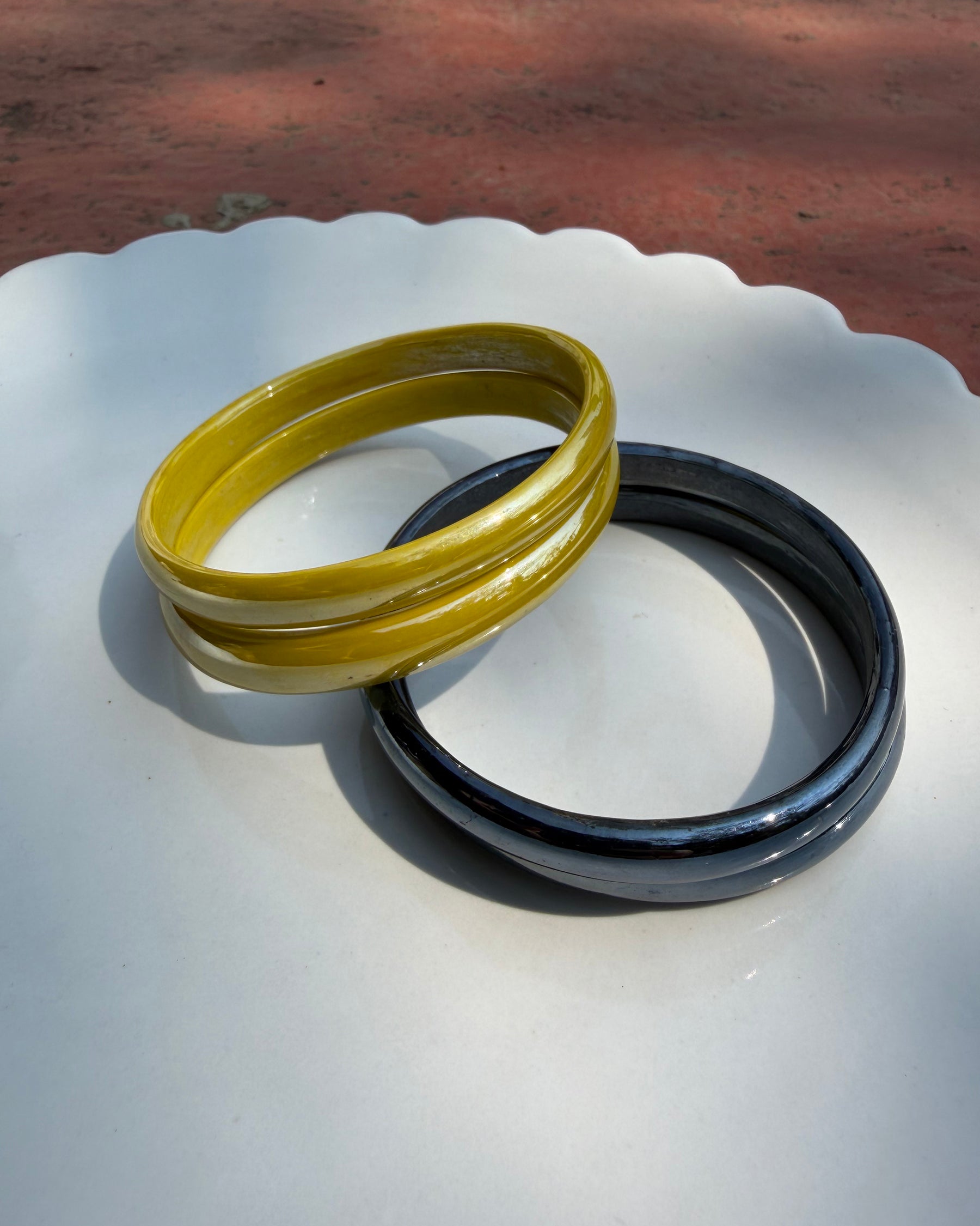 Candyman Yellow and Black Bangle Set ACCESSORIES IKKIVI