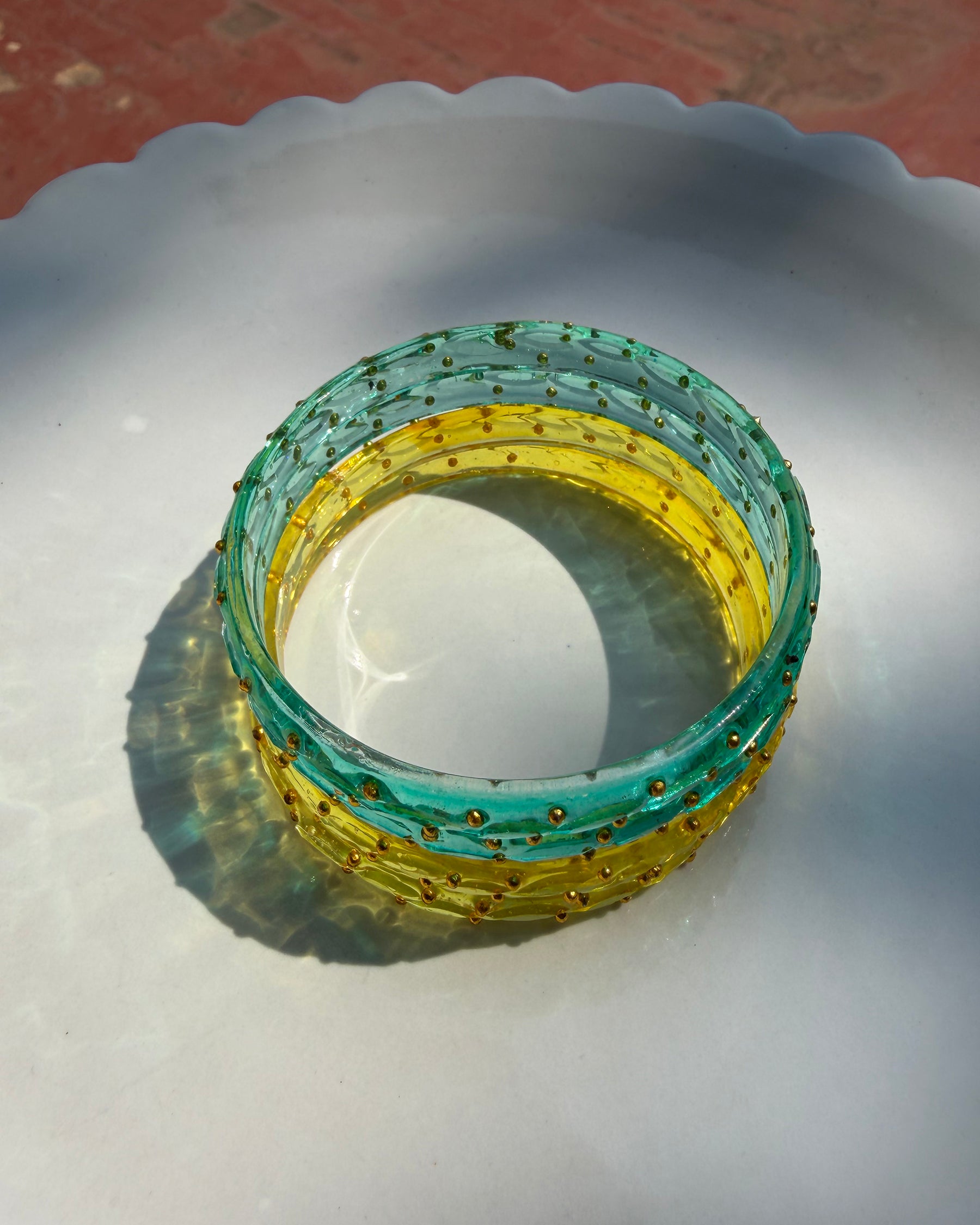 Arm Candy Blue & Yellow Bangle Set ACCESSORIES IKKIVI