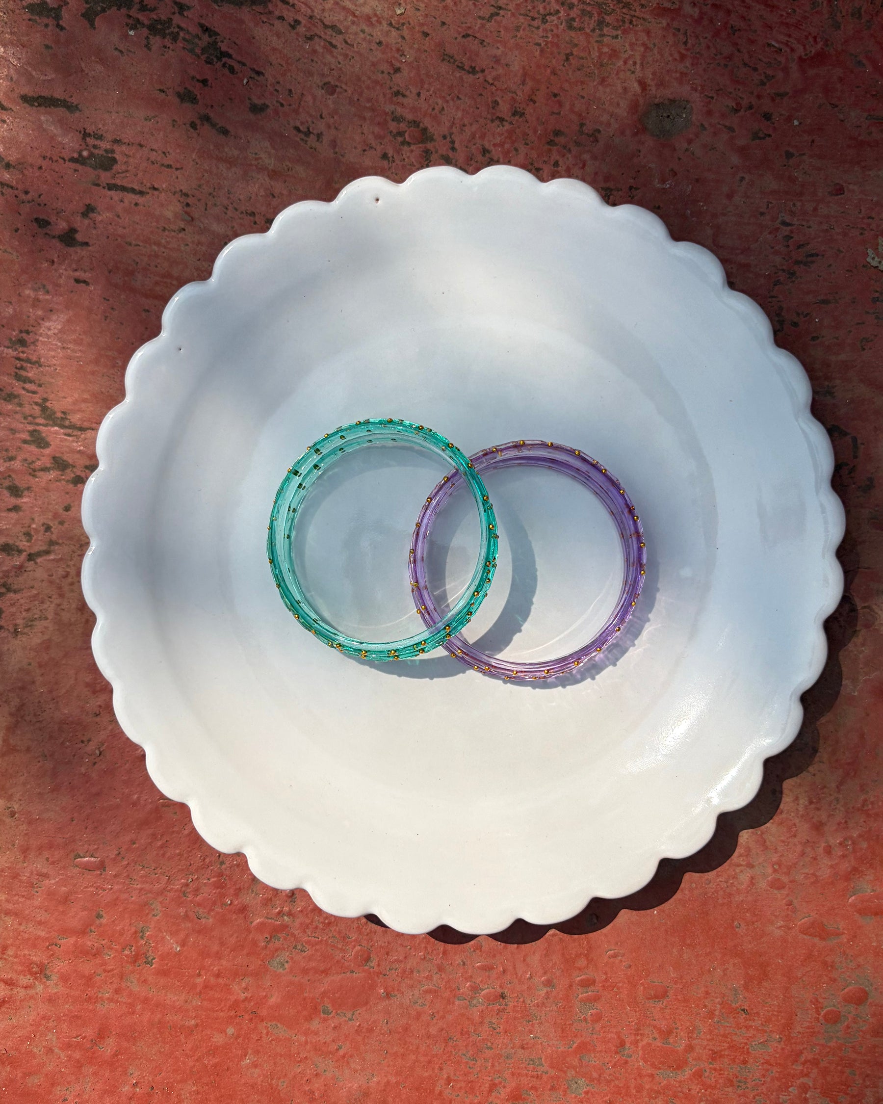 Arm Candy Sea Green & Lavender Bangle Set ACCESSORIES IKKIVI