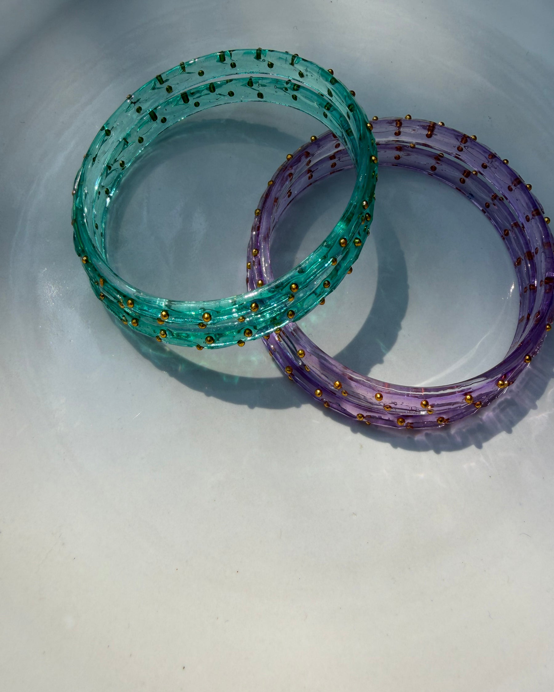 Arm Candy Sea Green & Lavender Bangle Set ACCESSORIES IKKIVI