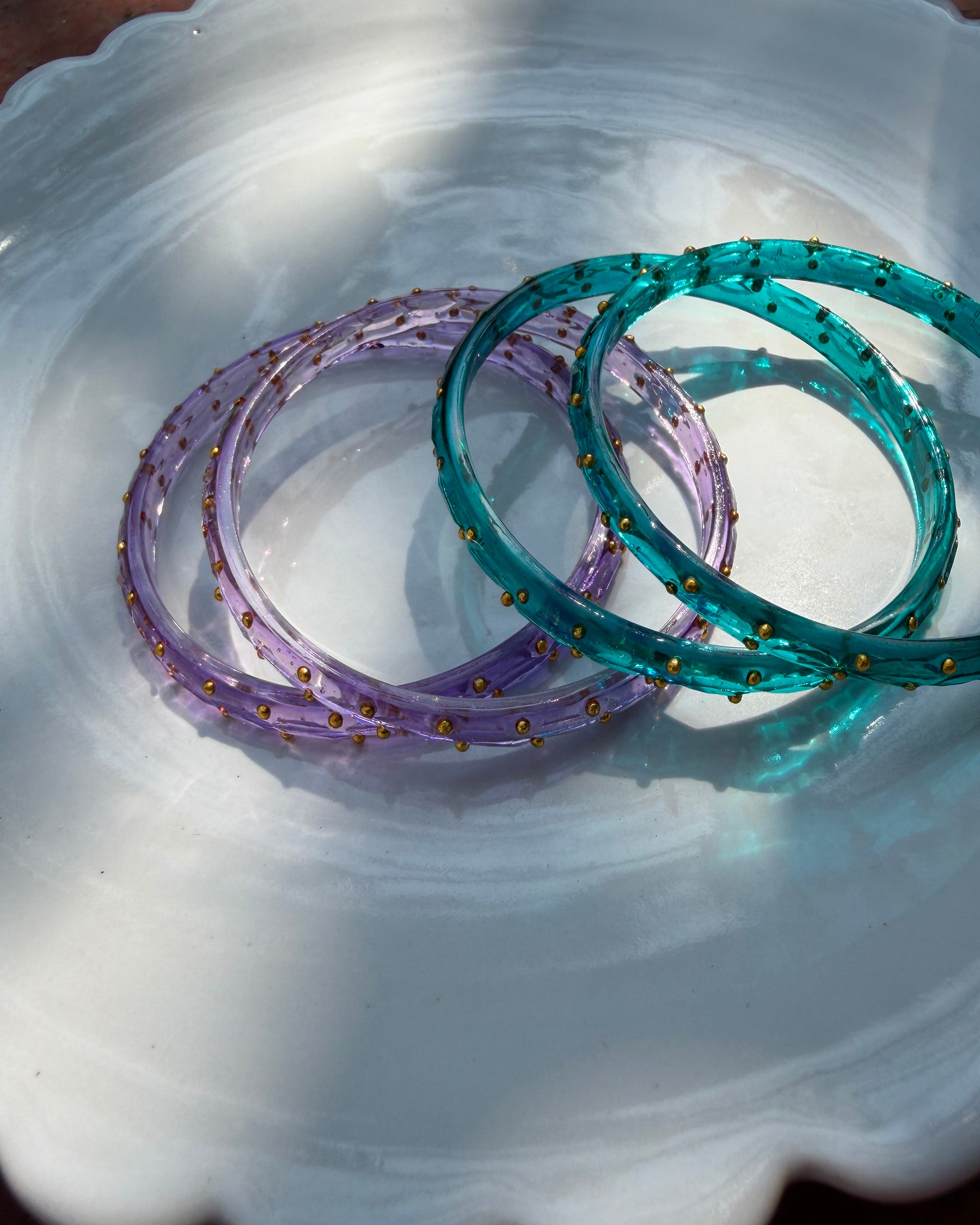 Arm Candy Lavender & Blue Bangle Set ACCESSORIES IKKIVI