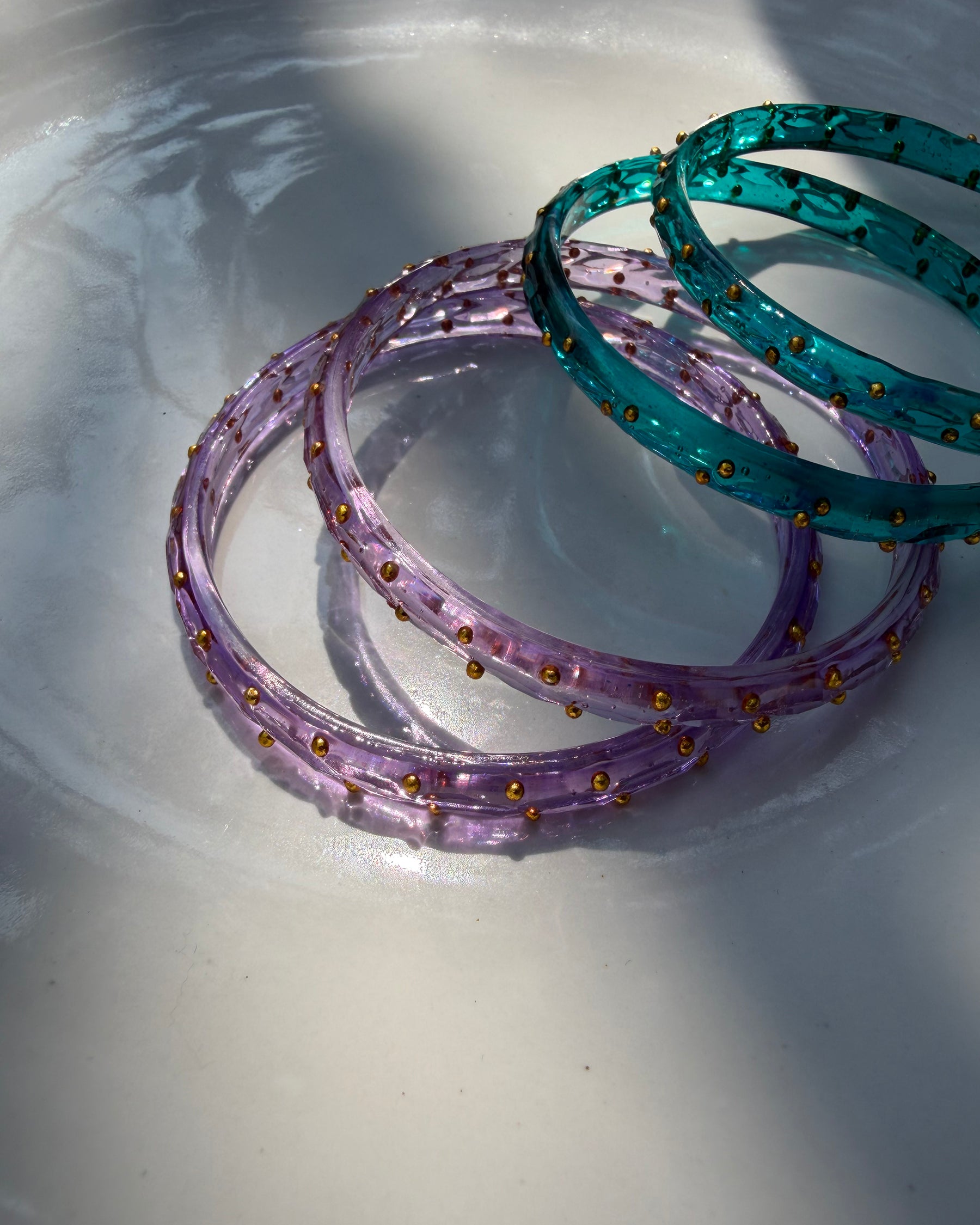 Arm Candy Lavender & Blue Bangle Set ACCESSORIES IKKIVI