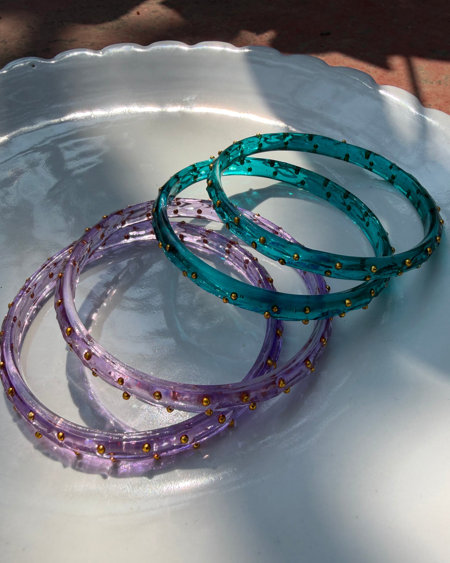 Arm Candy Lavender & Blue Bangle Set ACCESSORIES IKKIVI