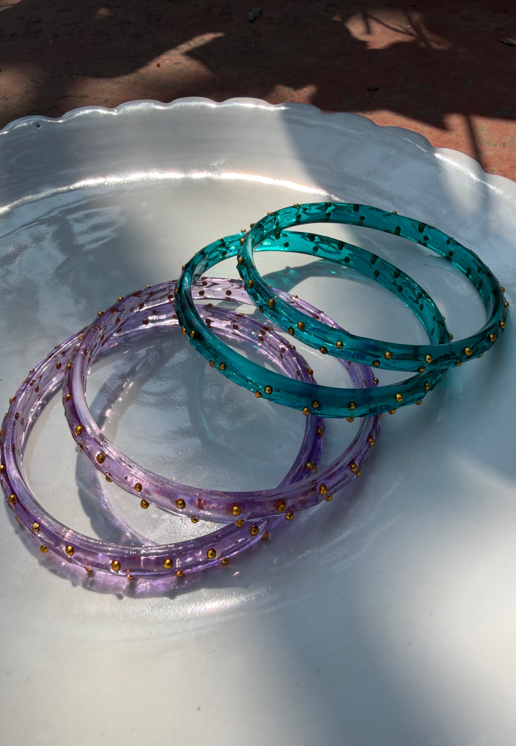 Arm Candy Lavender & Blue Bangle Set ACCESSORIES IKKIVI