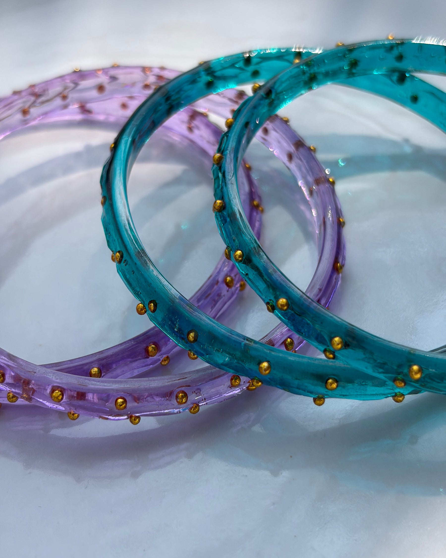 Arm Candy Lavender & Blue Bangle Set ACCESSORIES IKKIVI