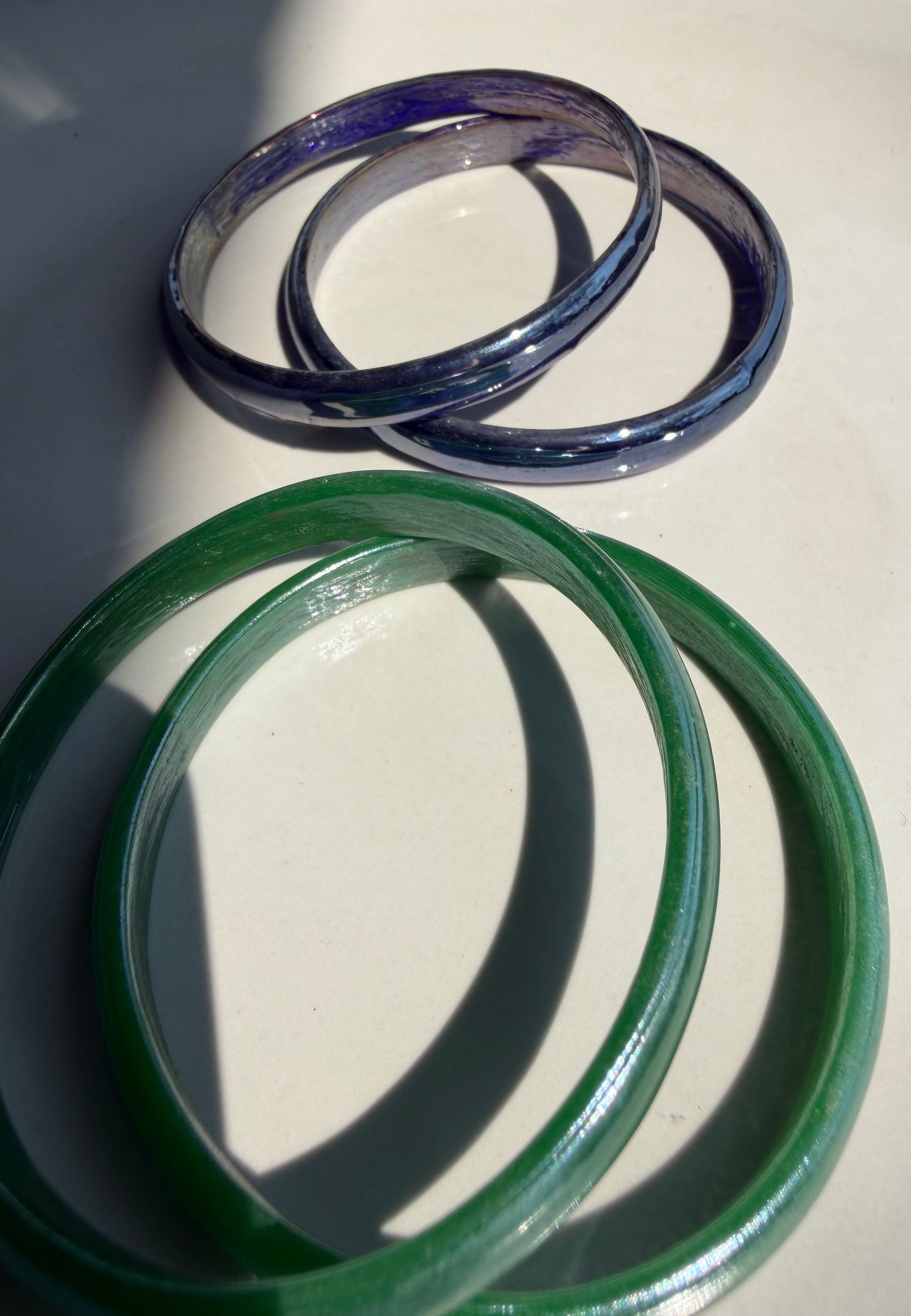 Candyman Green and Deep Blue Bangle Set ACCESSORIES IKKIVI
