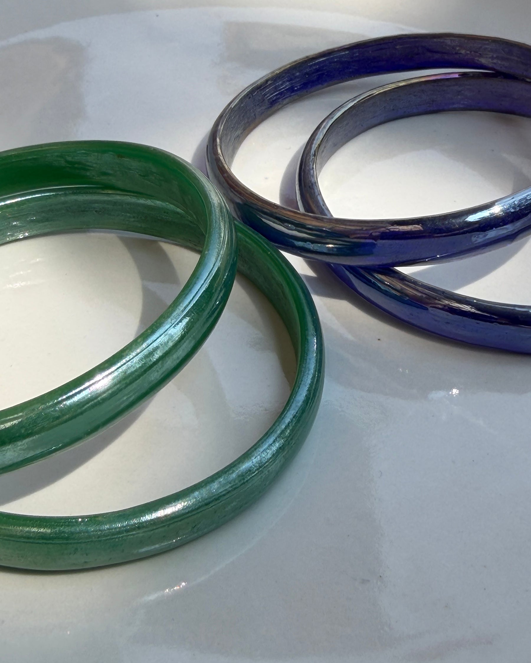 Candyman Green and Deep Blue Bangle Set ACCESSORIES IKKIVI