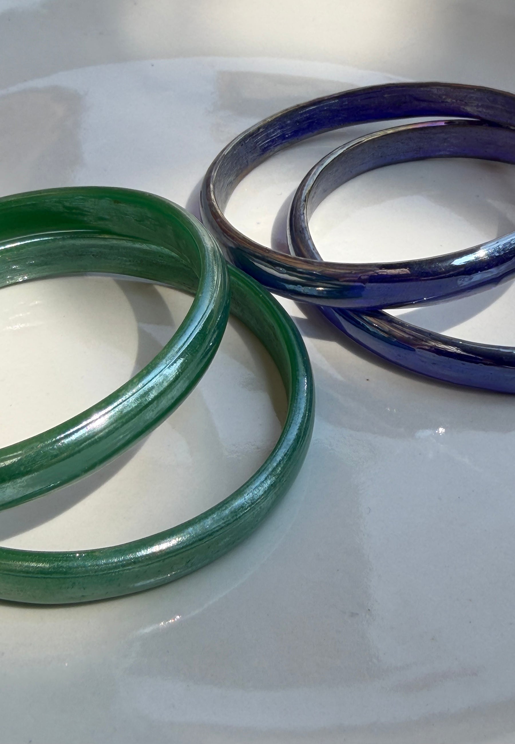 Candyman Green and Deep Blue Bangle Set ACCESSORIES IKKIVI