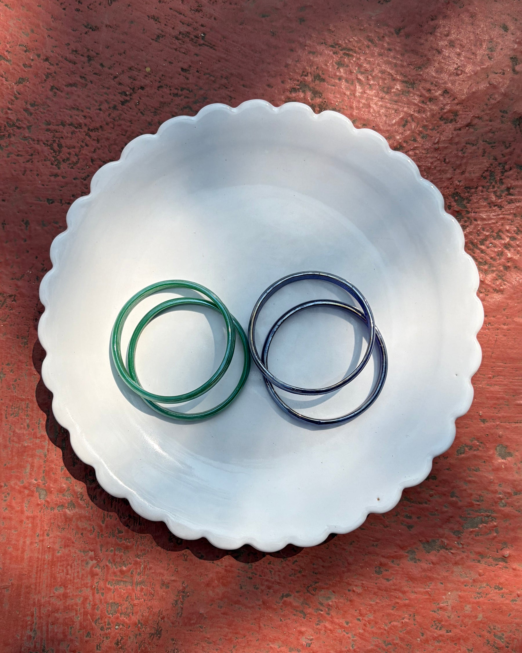 Candyman Green and Deep Blue Bangle Set ACCESSORIES IKKIVI