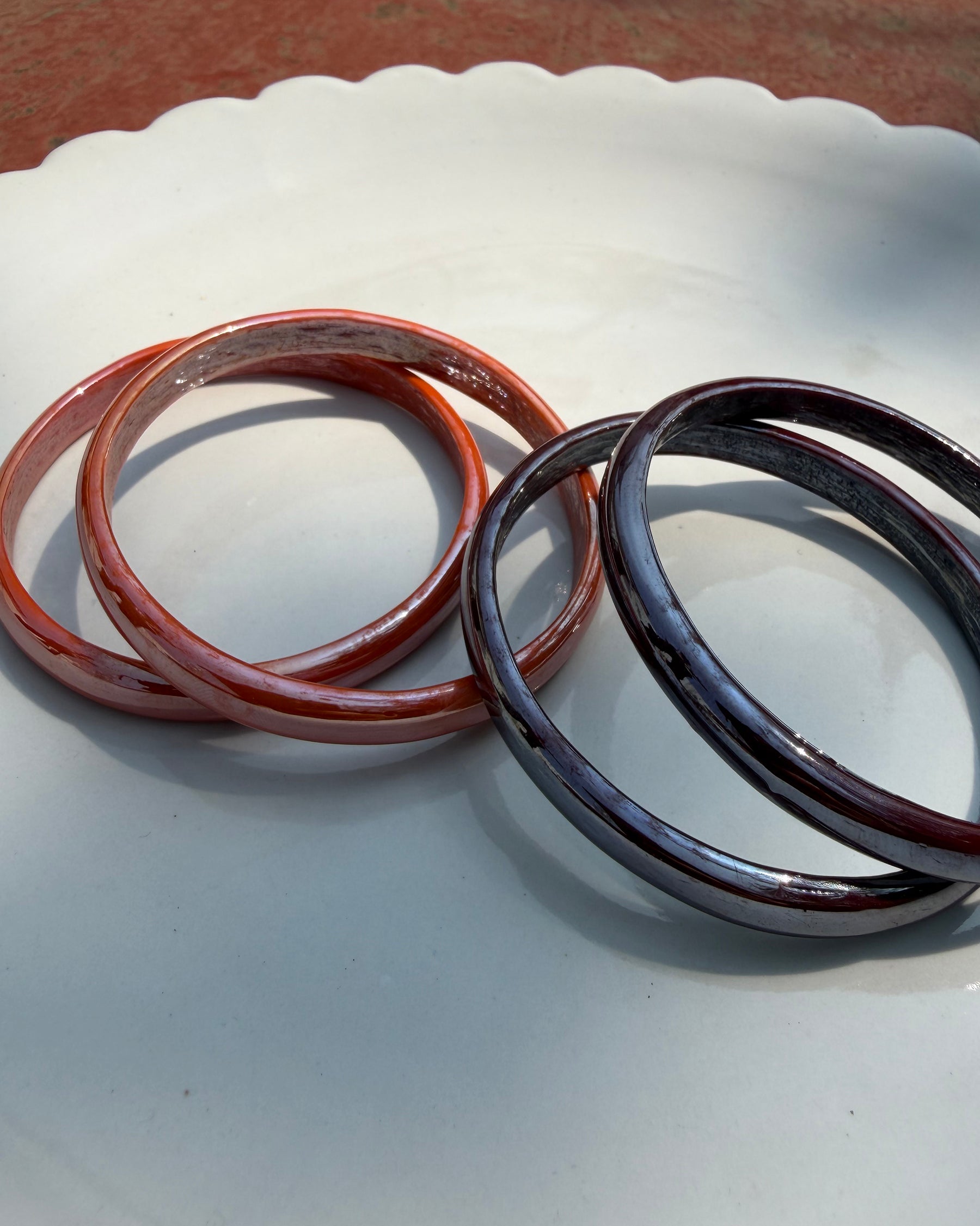 Candyman Orange & Brown Bangle Set ACCESSORIES IKKIVI