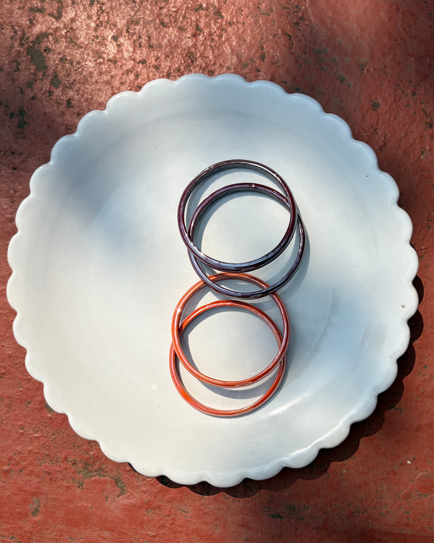 Candyman Orange & Brown Bangle Set ACCESSORIES IKKIVI
