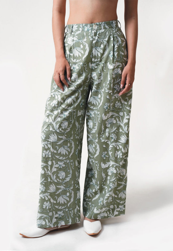 Rooh Green Pants BOTTOMS IKKIVI