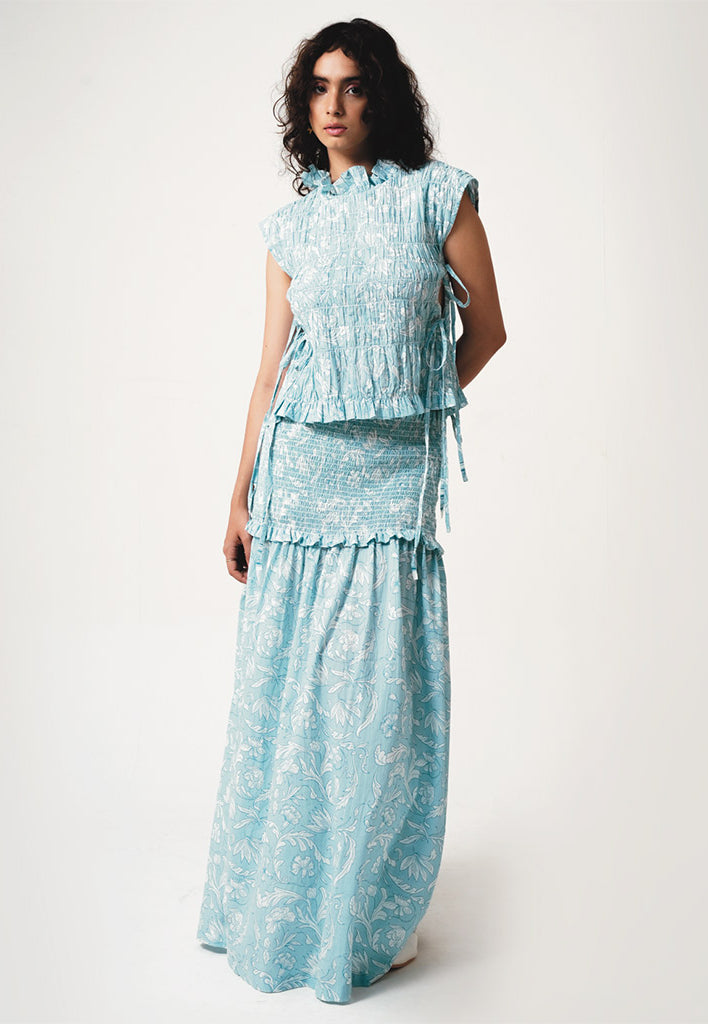 Leia Blue Skirt BOTTOMS IKKIVI